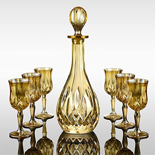 Generisch Rotweinglas-Set, Kelchglas-dekanter, Whiskyglas, Modernes Transparentes Weinglas, Facettenreiches Brechungsweinglas