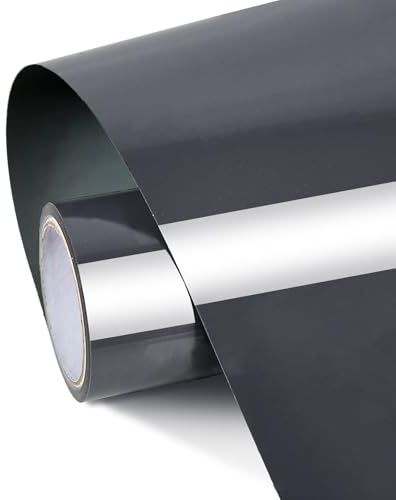 FOSER Lámina de plóter textil, 30,5 cm × 3 m, lámina flexible para plóter textil, lámina de transferencia para planchado, para telas, bricolaje (gris oscuro)