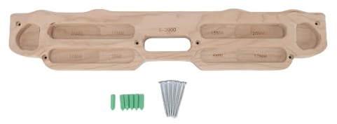 NOENNULL Wooden Hangboard for Rock Climbing Training, 15/20/25mm Edge Climbing Fingerboard with 6 Mounting Screws, for Finger Strength, Grip Strength