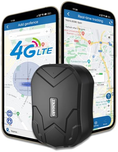 TKMARS 4G Auto GPS Tracker 20000mah Akku - Magnetischer Peilsender für Live-Ortung, Geofence, Routenverlauf, Diebstahlschutz mit Echtzeit-Tracking per APP/SMS, Ohne ABO-Zwang