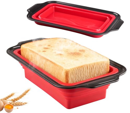 duisoad 2 Stück Silikon Brotbackform 31 x 17 x 7 cm kastenform 30cm Rechteckig Silikon Brotbackform Silikons Backform für Brot und Kuchen, Antihaftbeschichtung