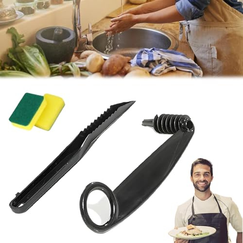 ZLverdeza Spiral Cutter V Knife, 2-in-1 Kitchen Spiral and V-Shaped Tools for Vegetables Fruits, Manual Vegetable Fruit Slicer for Potato Carrot Cucumber, Creative Food Art Peeler (1PC)