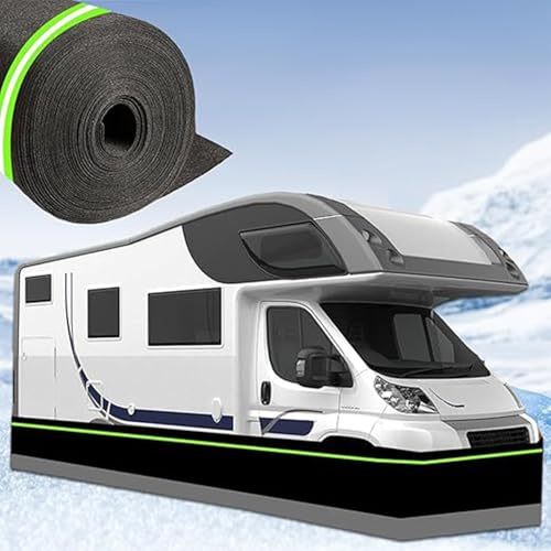 Winter RV Skirts, Stainless Steel Mesh Reinforced RV Underbody Protection, Easy Installation, Thickened Hardened Trailer Bumpers