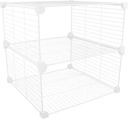 Angoily Vertical Freezer Divider Rack Metal Freezer Divider Refrigerator Drawer Commercial Display Shelves Fridge Organiser Racks White