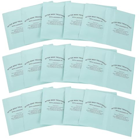 SHERCHPRY Salviette Post-ceretta Oleose Lenitive per Rimozione Residui di Cera 50 Pezzi Formato Portatile Effetto Idratante per Trattamento Corpo Dopo Ceretta, Adatte a Pelli Sensibili