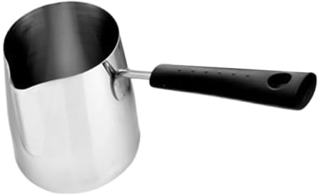 Small Coffee Pot - 600ml Brewing Drinks Pan with Pouring Spout | Stainless Steel with Heat Resistant Handle, Fast Brewing Tea Pan, Compact Kitchen Accessory, Perfect for Coffee Milk Hot