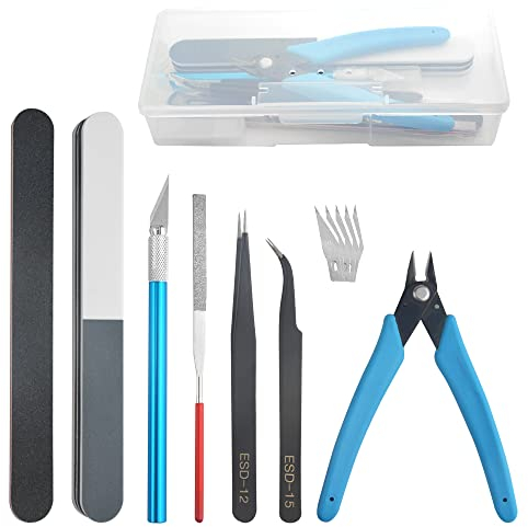 BXQINLENX Professional 8 PCS Model Tools Kit Modeler Basic Tools Craft Set Hobby Building Tools Kit for Gundam Car Model Building Repairing and Fixing