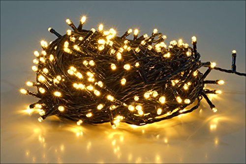 Spetebo LED Lichterkette warm weiß - 40 LED / 3 m - Weihnachts Deko Beleuchtung für den Innen- und Außenbereich mit Timer