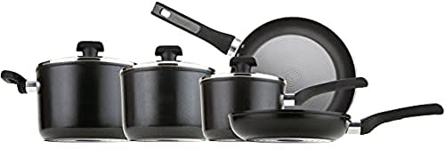 Prestige Duraforge Induction Aluminium Cookware, Black, Set of 5