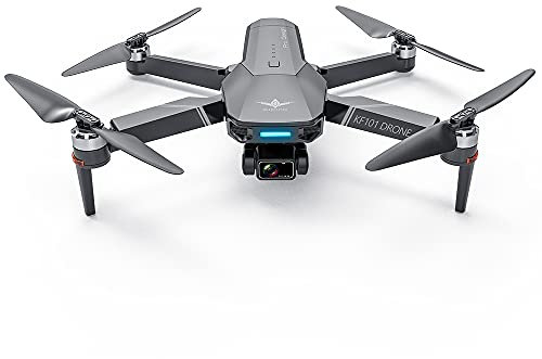 MiXXAR KF101 Drone avec caméra 4K pliable RC Quadcopter sans balais Moteur double caméras glace Trois axes Gimbal anti-secousses pour débutants (batterie unique)