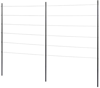 Windhager Edelstahlseil Rankhilfe, Komplett-Set, Metall, 148 x 190 cm, Rankgitter Garten, Pflanzenstütze, Kletterhilfe für Pflanzen, Rankgerüst, ideal für Hoch- + Gemüsebeete, witterungsbeständig