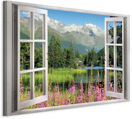 murando - Panneau Acoustique Mural, Tableau Décoration Nature 120x80 cm | Mousse Acoustique - 2,6 cm, Réduit les échos la chambre, Décoration Murale Moderne 2-en-1, Toile tendue sur châssis en Bois