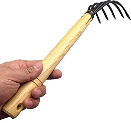 Kisbeibi Hand Tool Garden Rake For Soil Leaves Cultivating Plant Small 5 Claws Lawns(1)