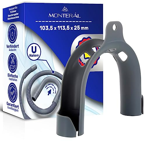 Support Tuyau Vidange Machine a Laver en Forme de U 100 x 120 x 25 mm Adaptateur Universel pour Tuyau Vidange Lave Vaisselle - Garantie de 10 Ans - MONTERAL