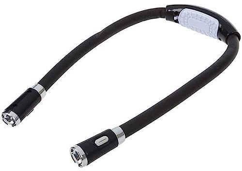 Spacnana Lampada da Libro a LED per Collo, Lampada da Lettura a Uncinetto Flessibile Regolabile con Luce Notturna a Collo a LED