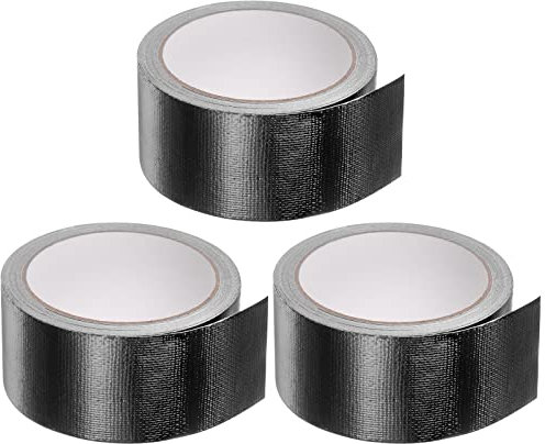 sourcing map 3pcs Tarpaulin Repair Tape, 2 x24.6ft Waterproof Rip Stop Patch and Tent Repair Tape for Tear Resistant Tent Greenhouse, Black