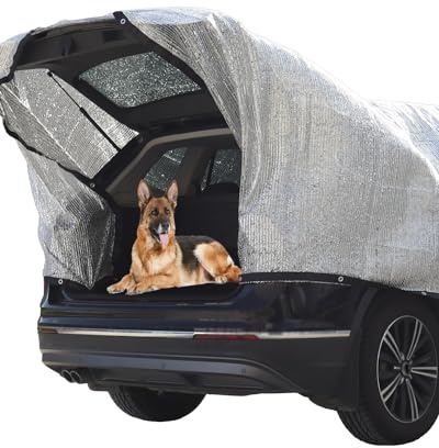 vensovo 85% Schattennetz Auto - 3x4,3m UV Alunetz Sonnenschutz Hitzeschutz für Car, Dogs