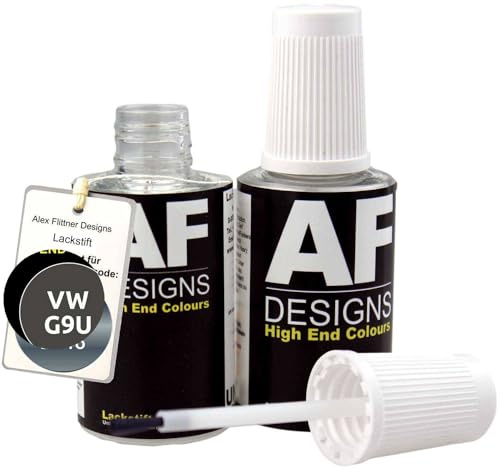 Alex Flittner Designs Lackstift für VW Anthrazit Metallic G9U 2x20 ml | Lackstift Set geeignet für Farbcode: G9U und Farbname: Anthrazit Metallic