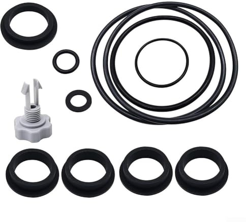 Set di riparazione di parti di ricambio per filtro a sabbia, compatibile con pompe per filtro a sabbia Intex, valvola di rilascio dell'aria e O-Ring, 1 confezione (12 pezzi)