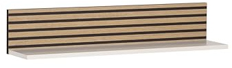 Schildmeyer Ekko 158303 Étagère De Rangement, Blanc Mat/Aspect Panneau Acoustique, 80 x 17,3 x 15,7 cm