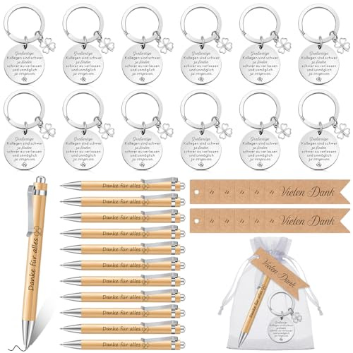 Otuuz 12 Sets Abschiedsgeschenke für Kollegen Kollegin, Einfach, Holz Farbe