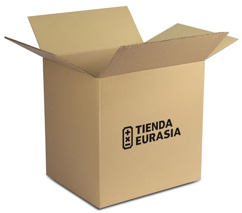 TIENDA EURASIA - Cajas de Cartón para Mudanzas | Pack de 5 Unidades | Cartón Ondulado Doble Capa | sin Asas | Marrón | para Almacenaje y Paquetería (50 x 40 x 50 cm)