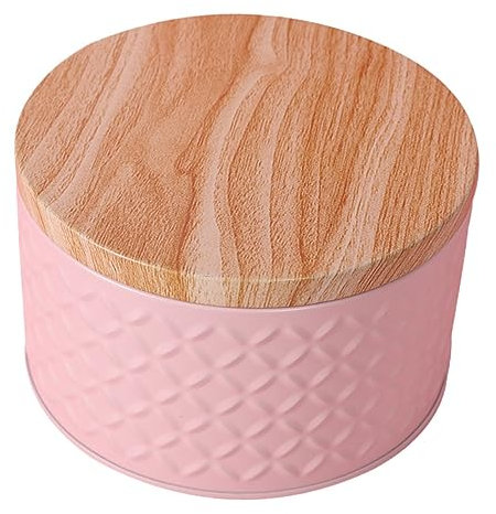 Tofficu Scatola Da Forno in Ferro Rotonda Per Snack Biscotti Caramelle Contenitore Con Fondo Rialzato Sicura Per Alimenti Inodore Adatta Per Piccoli Regali Oggetti Artigianali