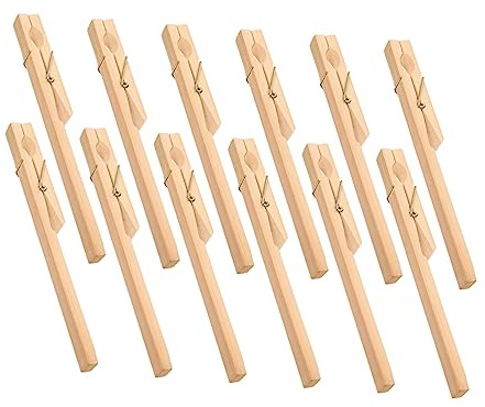iplusmile Pinzas de Madera Abrazaderas de Fijación Resistentes 12 Unidades para Tubos de Ensayo Diseño Creativo y Seguro para Laboratorios y Escuelas