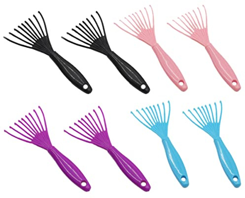 Set de 8 Limpiadores de Cepillos de Pelo Garras Abs | Viaje, Quita Cabello Incrustado, Ligero y Portátil, Útil en Peine y Cepillo Color Aleatorio