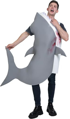 SEA HARE Unisex Lustiges Hai Kostüm für Erwachsene（Einheitsgröße）