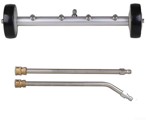 Nettoyeur de châssis de 40,6 cm pour lavage de surface, outil de nettoyage rapide avec 4 buses pour voitures et espaces extérieurs (2 bar)