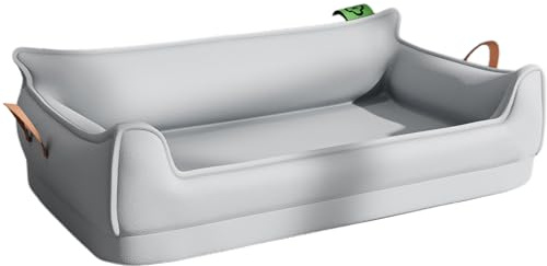 Hruile Divano letto impermeabile per cani di taglia grande, materasso portatile e durevole, rivestimento rimovibile, in finta pelle, comodo cuscino ortopedico per animali domestici (54 x 40 x 20 cm