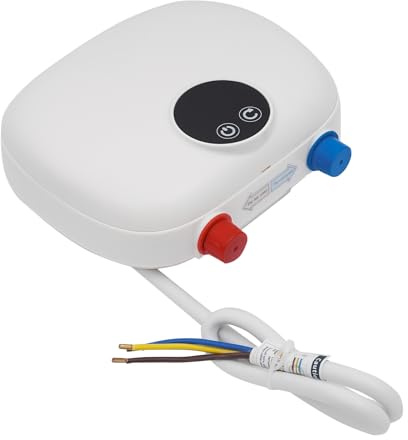 Petit chauffe-eau électrique instantané 5500 W 240 V, affichage de la température LED, chauffage instantané à 55 °C, résistant à la pression, petit chauffe-eau instantané pour salle de bain, hôtel