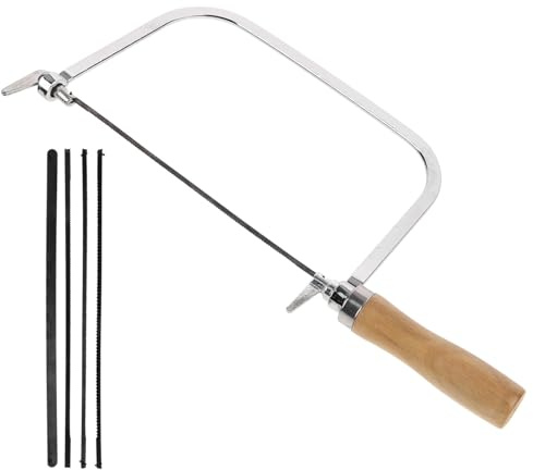 Yardenfun Serrucho de Mano para Madera de Calar 7 Pulgadas con Mango de Madera, Pequeña y Portátil para Marquetería, Bricolaje y Corte Preciso en Carpintería, Herramienta Manual