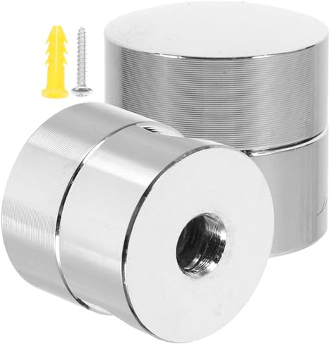 KOMBIUDA Ganchos de Sujeción Metálicos para Cables de Lámpara de Techo, Alivio de Tensión, Aluminio Cromado, 2 Piezas, Fijación Segura para Bricolaje y Lámparas Colgantes, Uso Doméstico