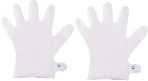 Hand Exfoliating Mask Gloves 6 Pairs for Dry Hands Moisture Care | Peeling Treatment Nourishing Essence, Breathable Polyethylene Design, White Spa Gloves for At-Home Hand Care