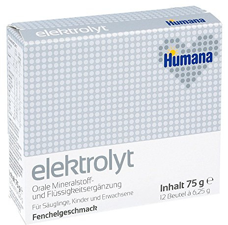 Humana elektrolyt Fenchelgeschmack Beutel, 75 g Polvere