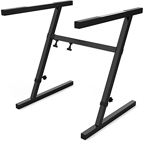 Audibax KS18 Z-format tangentbordsstativ - kraftig elektronisk tangentbordshållare - justerbar höjd från 59 till 90 cm - justerbar bredd från 60 till 100 cm