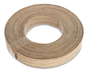 Wordpress® 15 mm Roteiche Echtholz Kantenumleimer mit Schmelzkleber – 7.5m Rolle – Einfache DIY-Aufbügelanwendung, Deckt die Kante von Standard-MDF-Platten ab