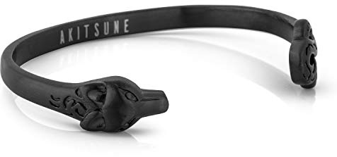 Akitsune Ferus Armreif | Armschmuck Frauen Herren Edelstahl Armband Cuff Bracelet Fuchs Minimalistisch