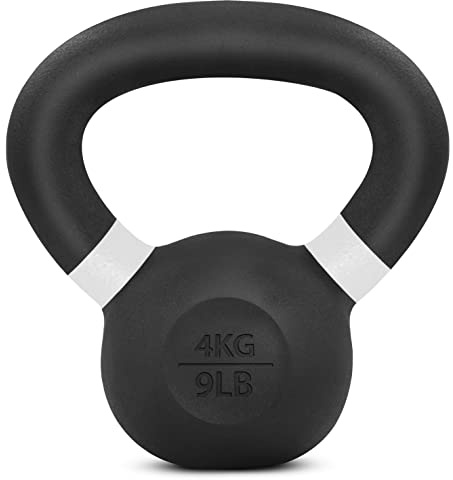Yes4All 4-32kg Powdercoat Kettlebell aus Gusseisen, Schwunghantel, Kugelgewicht