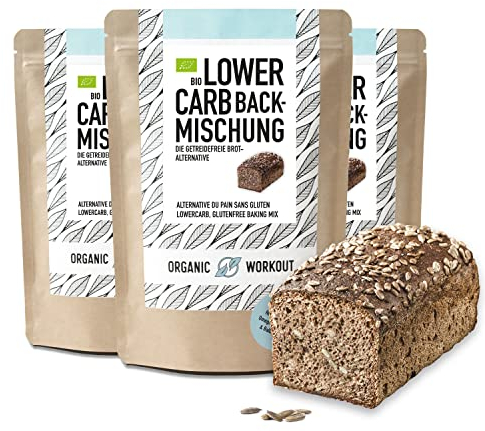 Low-Carb Bread Mix 350g, 3 Pack – 100% Organic, Gluten-Free, Vegan, High in Protein, No Added Sugar or Preservatives, Suitable for Keto and Weight loss diets, German Bread … (3 Pack)