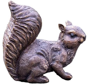 IDYL Bronze-Skulptur Eichhörnchen - 12x6x12 cm