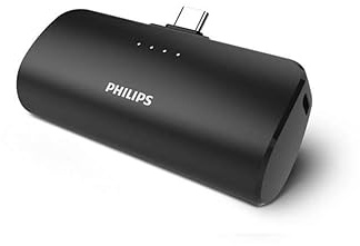 PHILIPS DLP2510C/03 - Mini Power Bank für iPhone Lightning Connector - Tragbares Externes Ladegerät - 2500 mAh - Schwarz