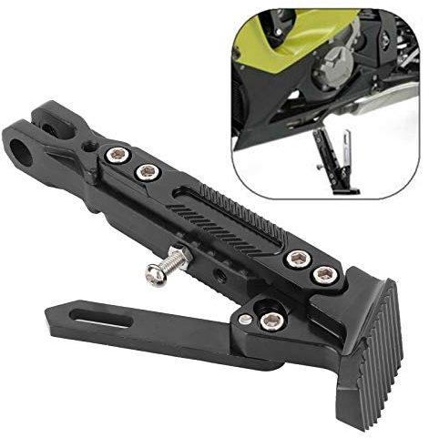 Béquille de moto Aukson, support latéral de moto universel, support de béquille de jambe de stationnement réglable, support de trépied noir