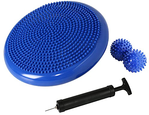 Nvzi Balance Kissen Physiotherapie, Balancekissen Mit Noppen, Wackelkissen Balancekissen, Balance Sitzkissen, Büro, sensorische Kinder, Klassenzimmer mit Massageball