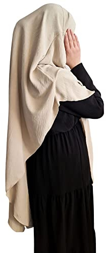 Yaqeen Khimar Langer Hijab für Muslima, Einteiler, weicher Kreppstoff, Kopftuch, Material, Chadors, Arabien, islamisches Gebetskleid, muslimische Schals, Körperabdeckung