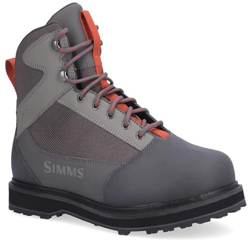 Simms Tributary Rubber Sole Wading Boots for Men and Women - Rugged Fishing Shoes with Ankle Support and Traction Control