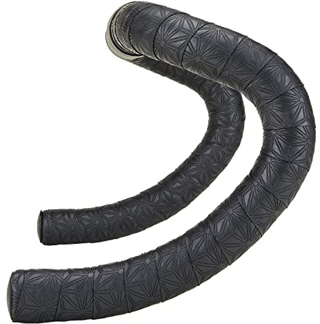 Supacaz 0753068722161 Nastro Manubrio Gravel Super Sticky Kush Nero + Tappo Unisex-Erwachsene, Schwarz, Unica