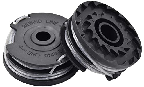 DAZZLEEX 2 Pcs Lawn Mower Spool-Strimmer Trimmer Spool For QUALCAST GT36Li YT7421-01 Spool & Line For 36v Trimmer